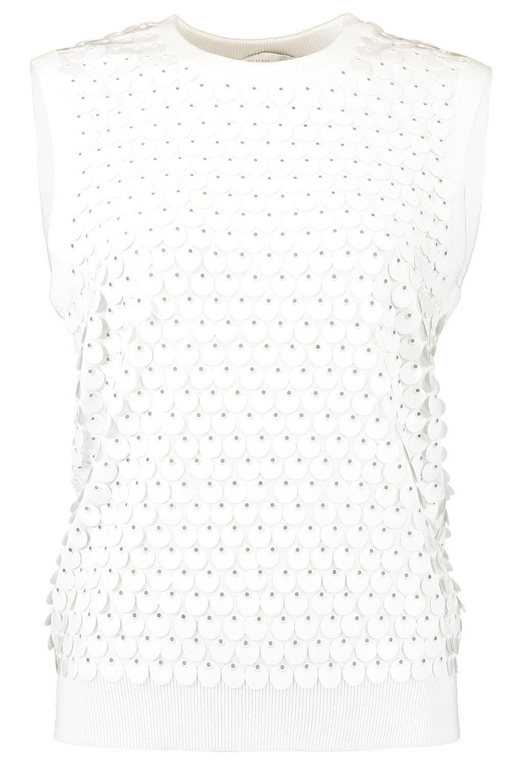 MICHAEL KORS COLLECTION-Paillette Embellished Sleeveless Sweater-
