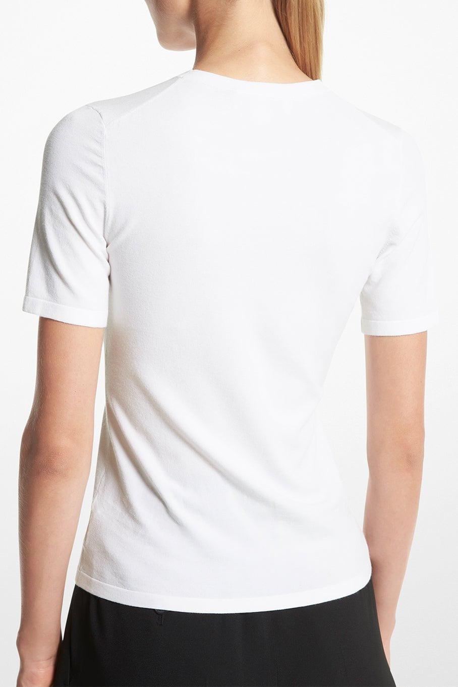 MICHAEL KORS COLLECTION-Crewneck Tee - Optic White-