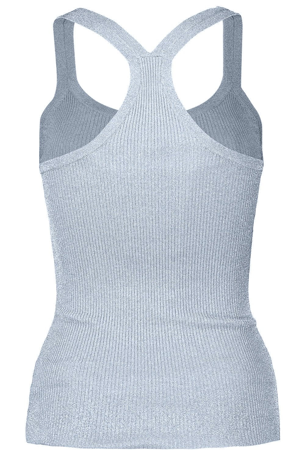 MICHAEL KORS COLLECTION-Ribbed Racer Tank-
