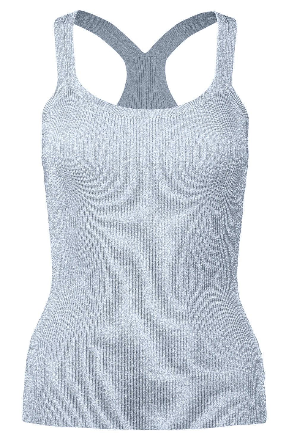MICHAEL KORS COLLECTION-Ribbed Racer Tank-