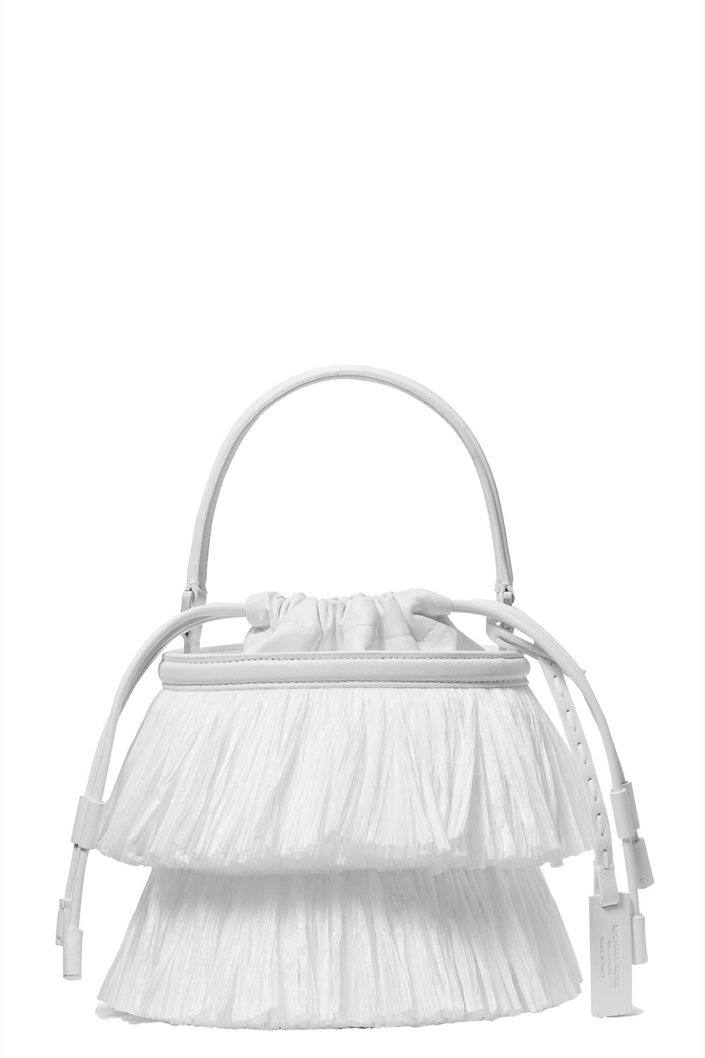 Mini Ischia Bucket Bag - Optic White-OPTIC WH-O/S-HANDBAGSHOULDER-MICHAEL KORS COLLECTION
