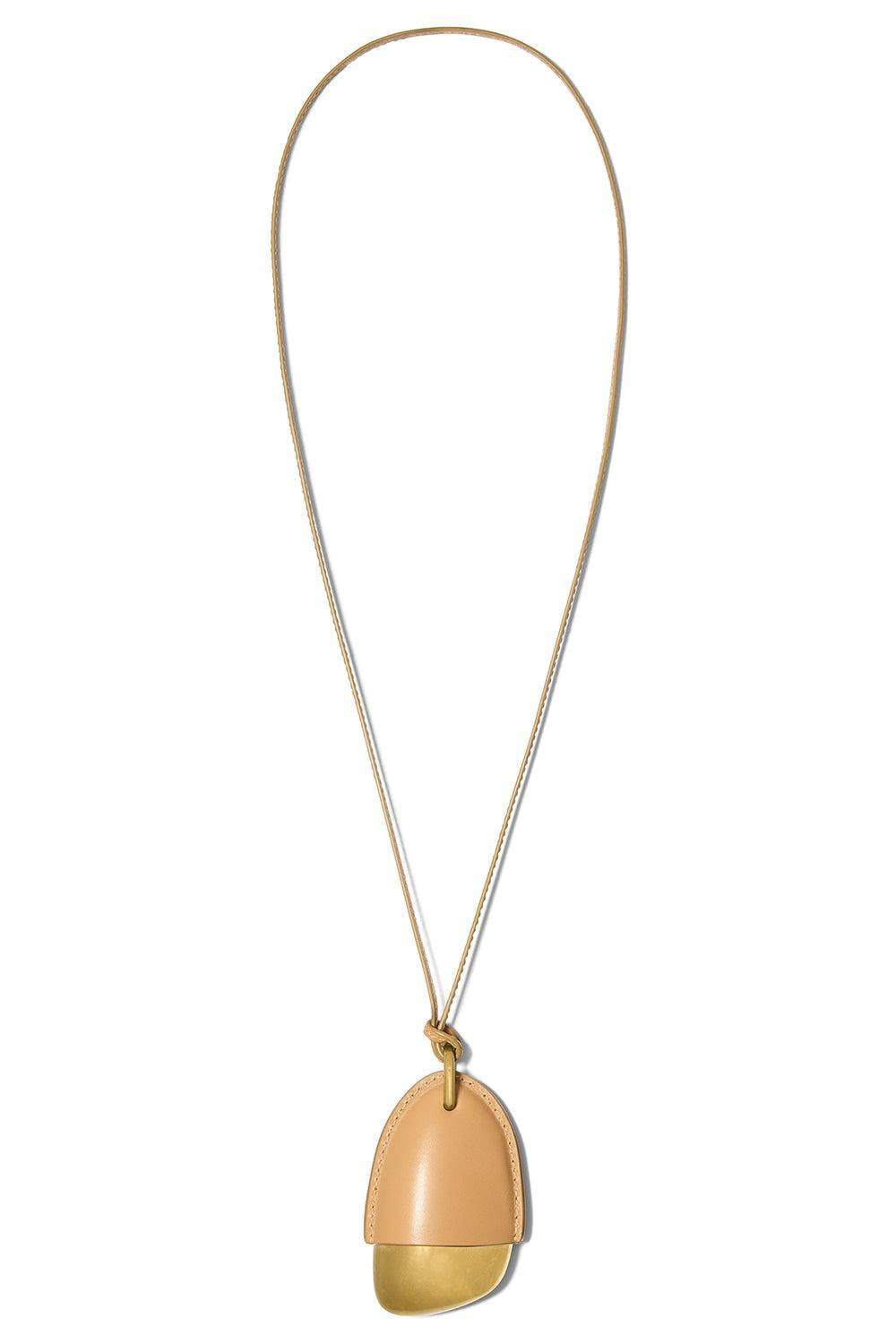 Stone Pendant Necklace - Cashew-BROWN-JEWELRYBOUTIQUENECKLACE O-MICHAEL KORS COLLECTION