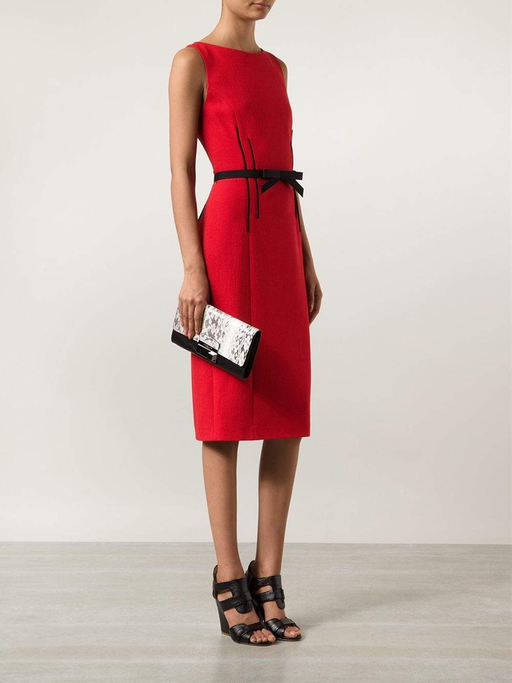 MICHAEL KORS-Gia Lock Clutch-BLACK