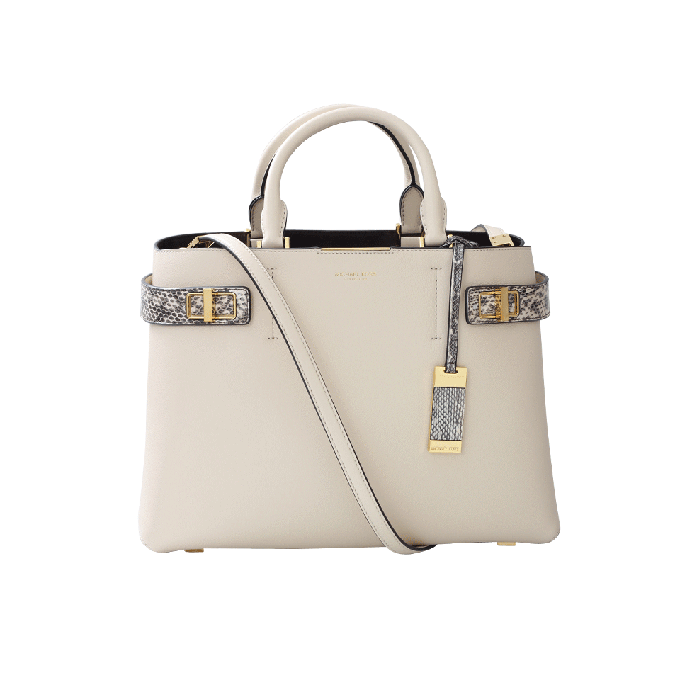 MICHAEL KORS-Bette Large Satchel-VANILLA