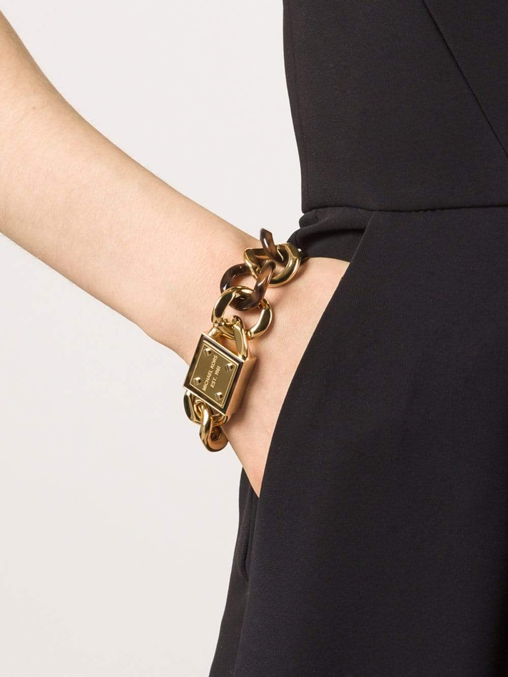 MICHAEL KORS JEWELRY-Tortoise Curb Bracelet-GOLD