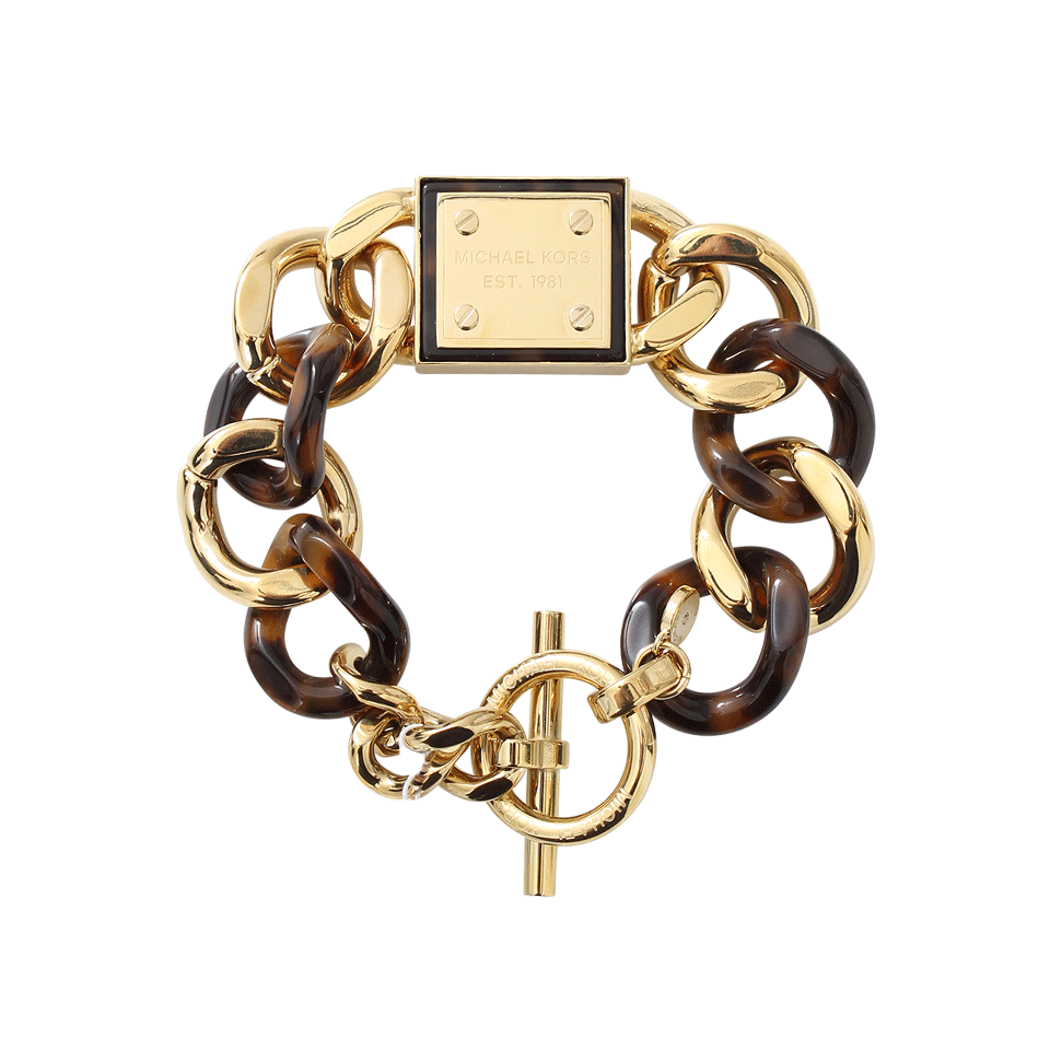 MICHAEL KORS JEWELRY-Tortoise Curb Bracelet-GOLD