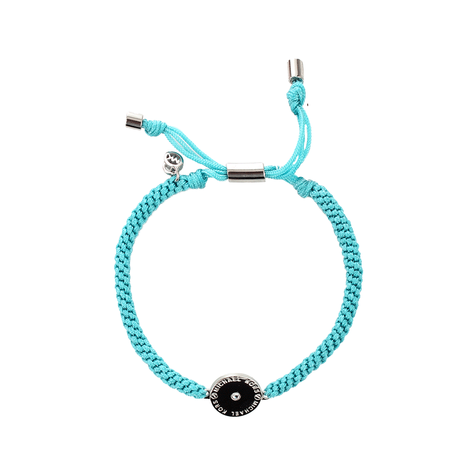 MICHAEL KORS JEWELRY-Clear Stone Macrame Bracelet-TURQ