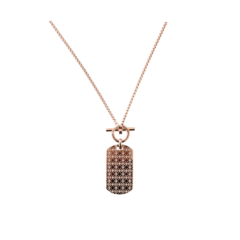 MICHAEL KORS JEWELRY-Dog Tag Necklace-ROSE GOLD