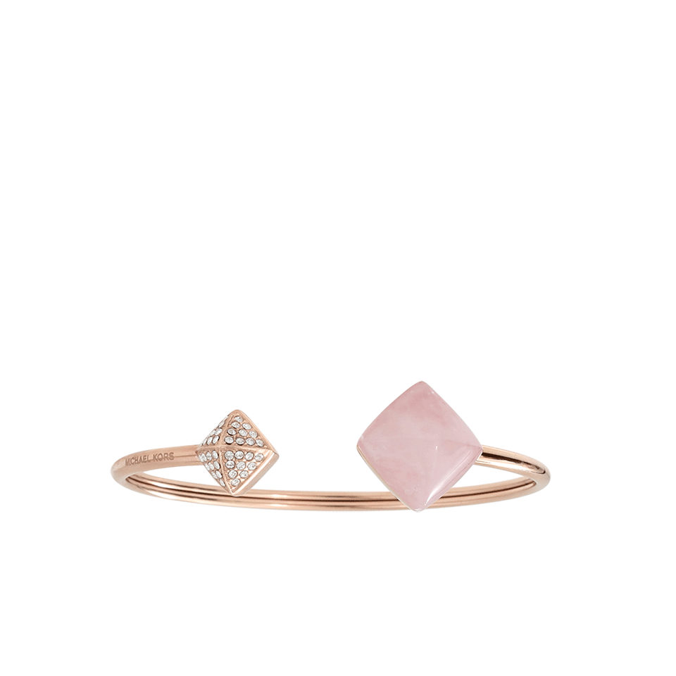 MICHAEL KORS JEWELRY-Rose Gold Tone Rose Quartz Cuff-ROSE GOLD