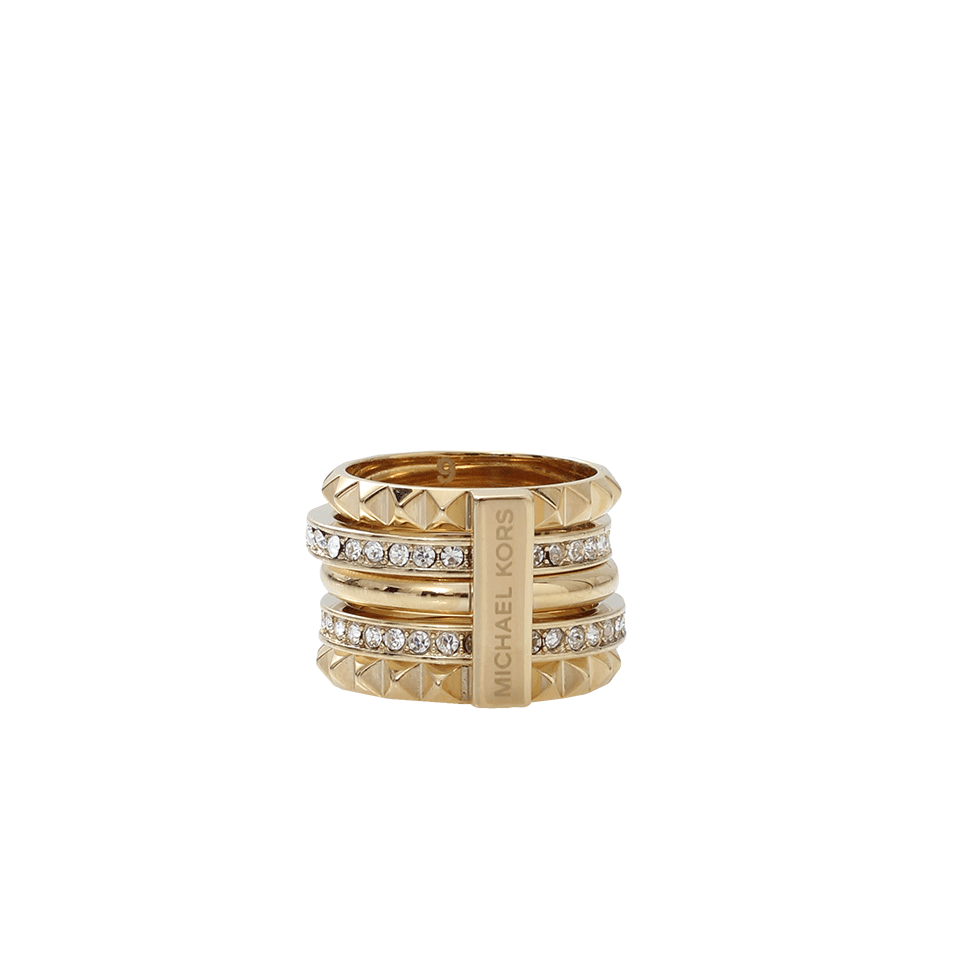 MICHAEL KORS JEWELRY-Stacked Pyramid Pave Ring-GOLD