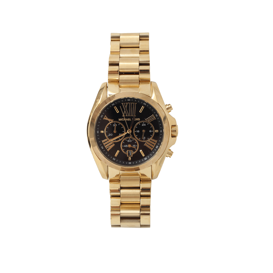 MICHAEL KORS WATCH-Bradshaw Gold Watch-GLD/BLK