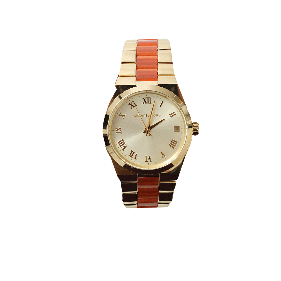MICHAEL KORS WATCH-Round Bracelet Watch-GLD/ORNG
