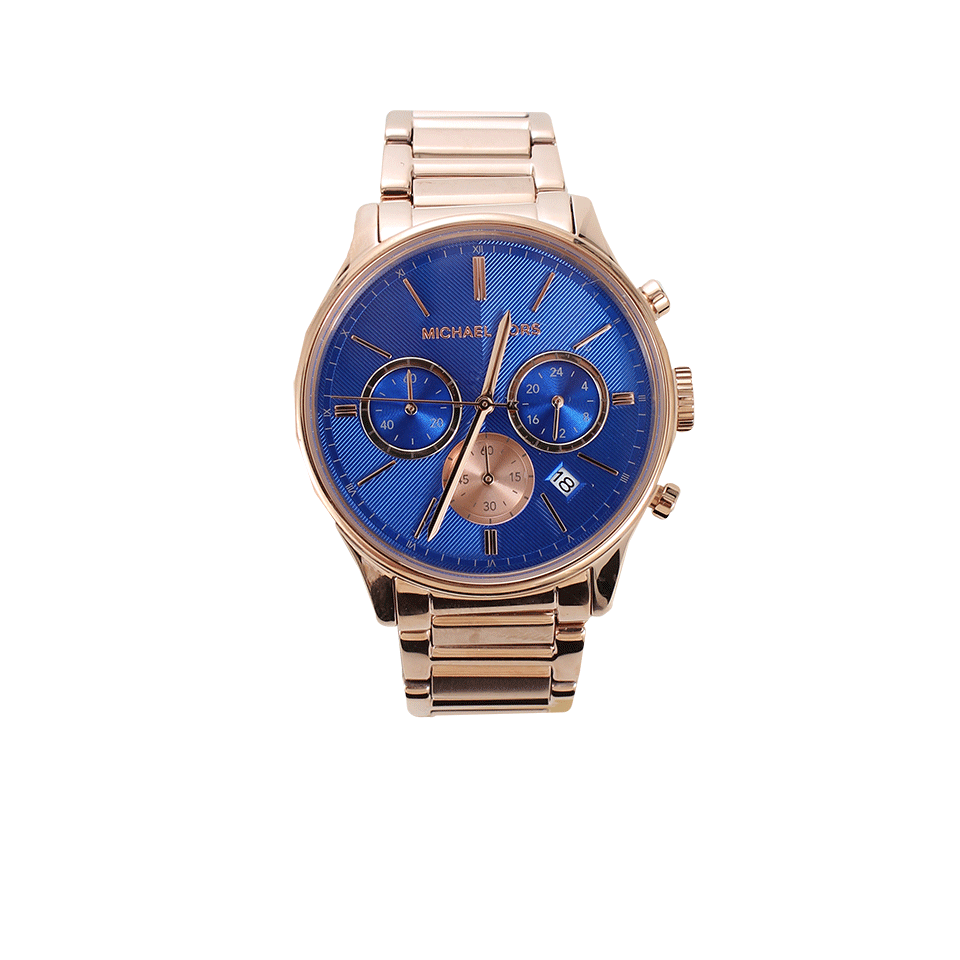MICHAEL KORS WATCH-Preppy Chic Bailey Watch-NAVY/GLD