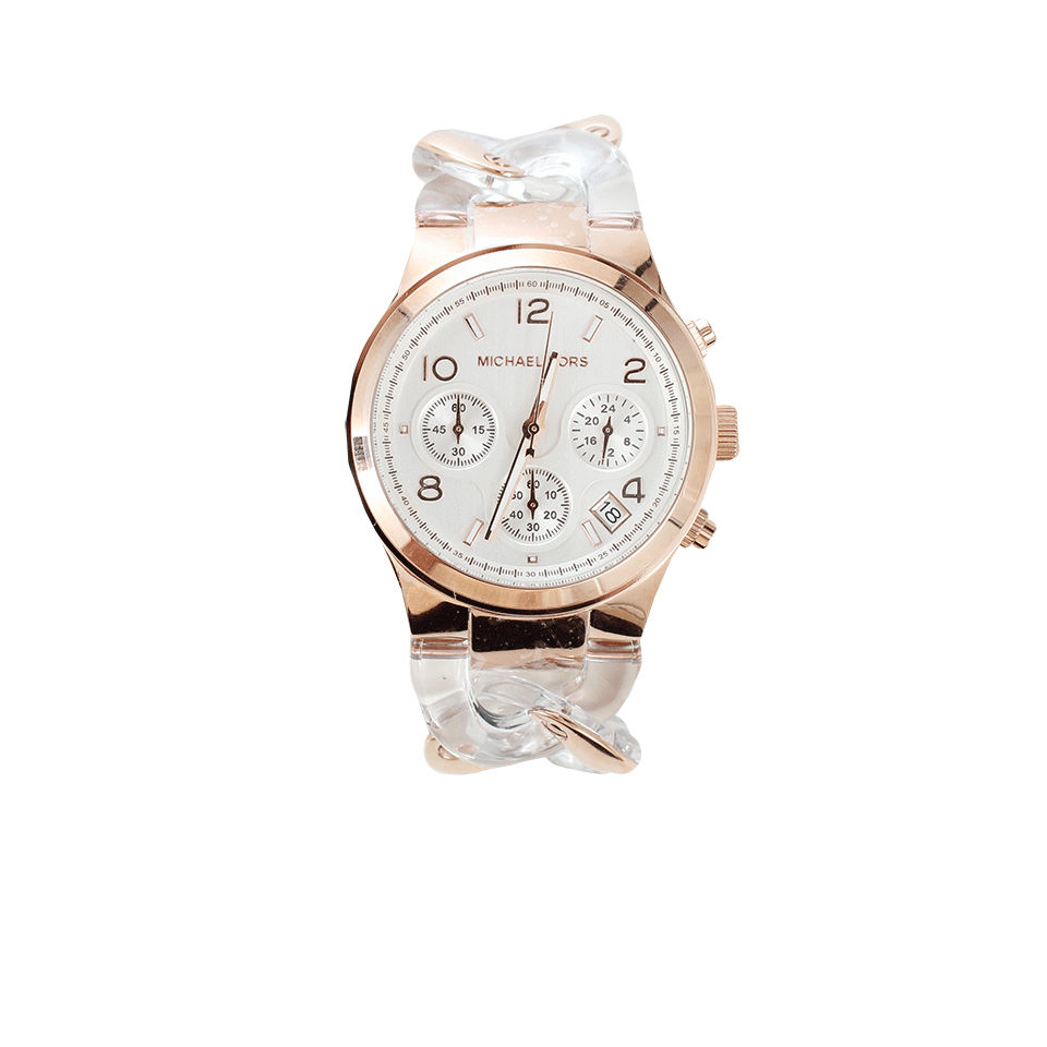 MICHAEL KORS WATCH-Safari Chic Runway Twist Watch-R GOLD