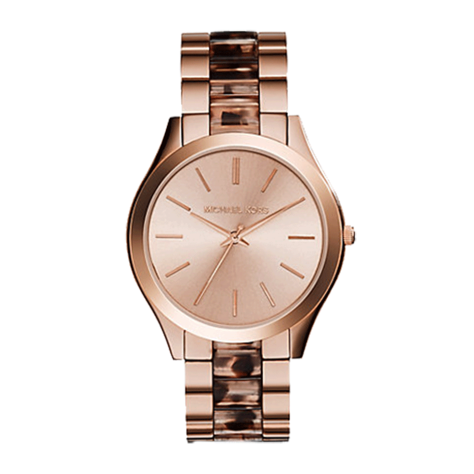 MICHAEL KORS WATCH-Slim Runway Watch-TORTOISE
