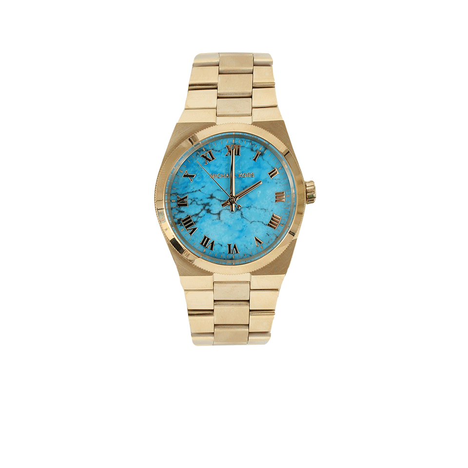 MICHAEL KORS WATCH-Vintage Glam Brooke Watch-TURQ/GLD