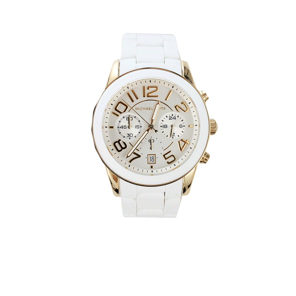 MICHAEL KORS WATCH-Preppy Chic Mercer Watch-WHITE