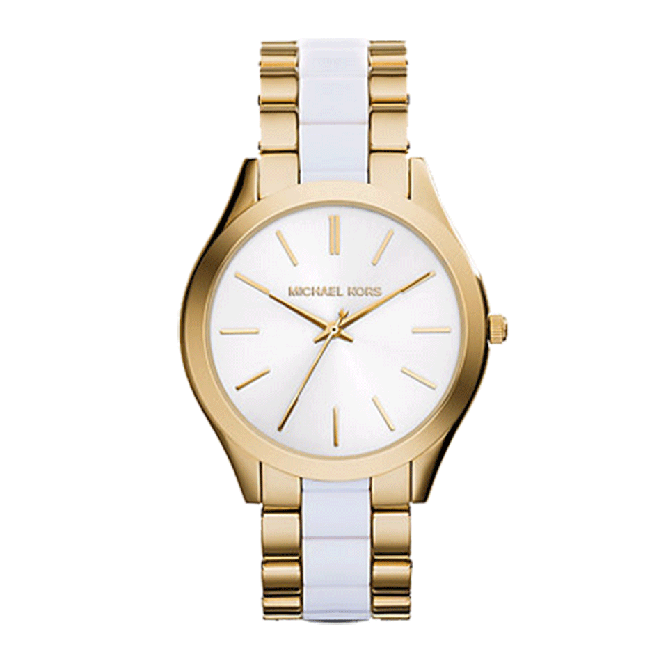 MICHAEL KORS WATCH-Slim Runway Watch-WHITE