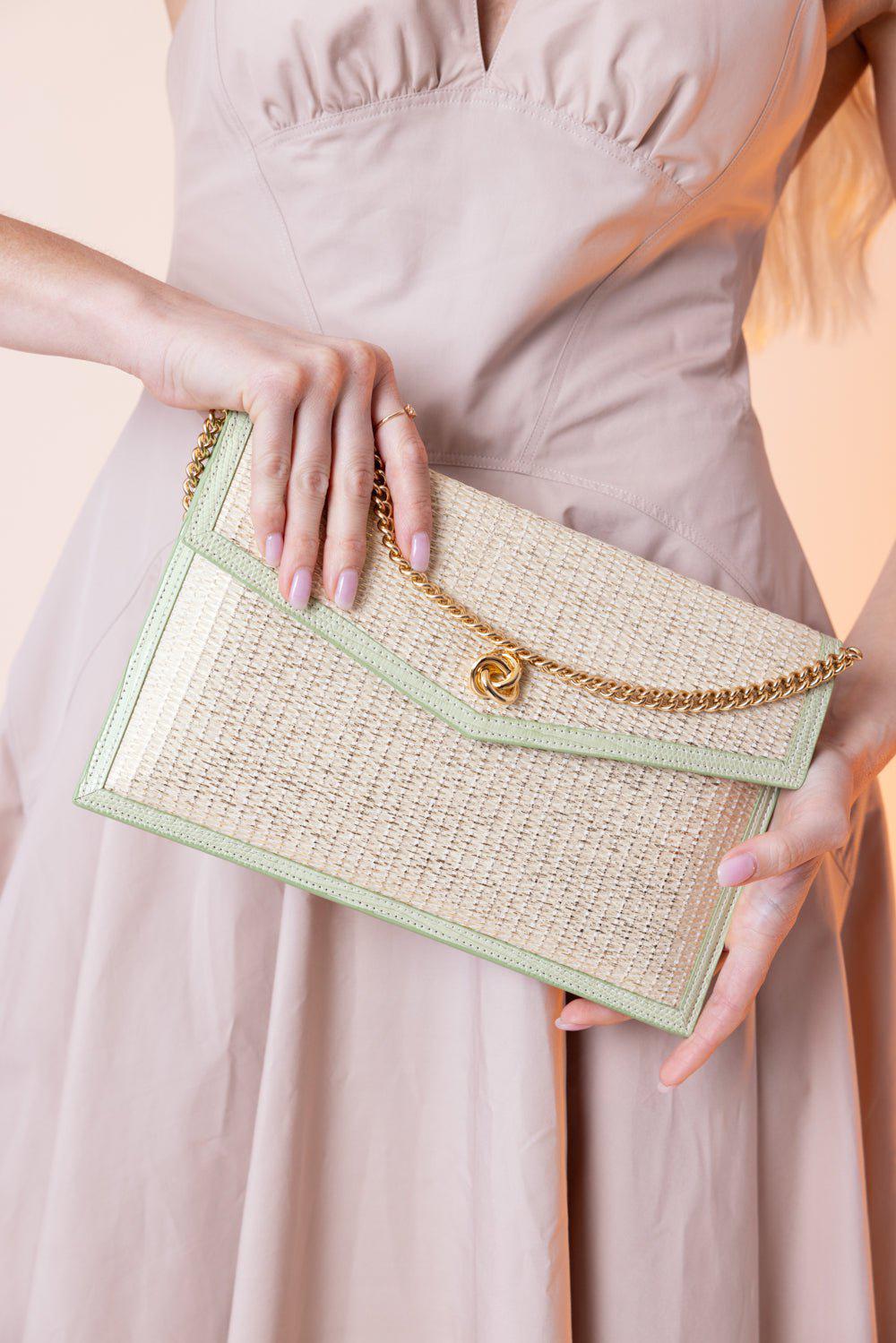 MICHELLE WILHITE-Brick Clutch - Ivory Pistachio-IVOR/PST
