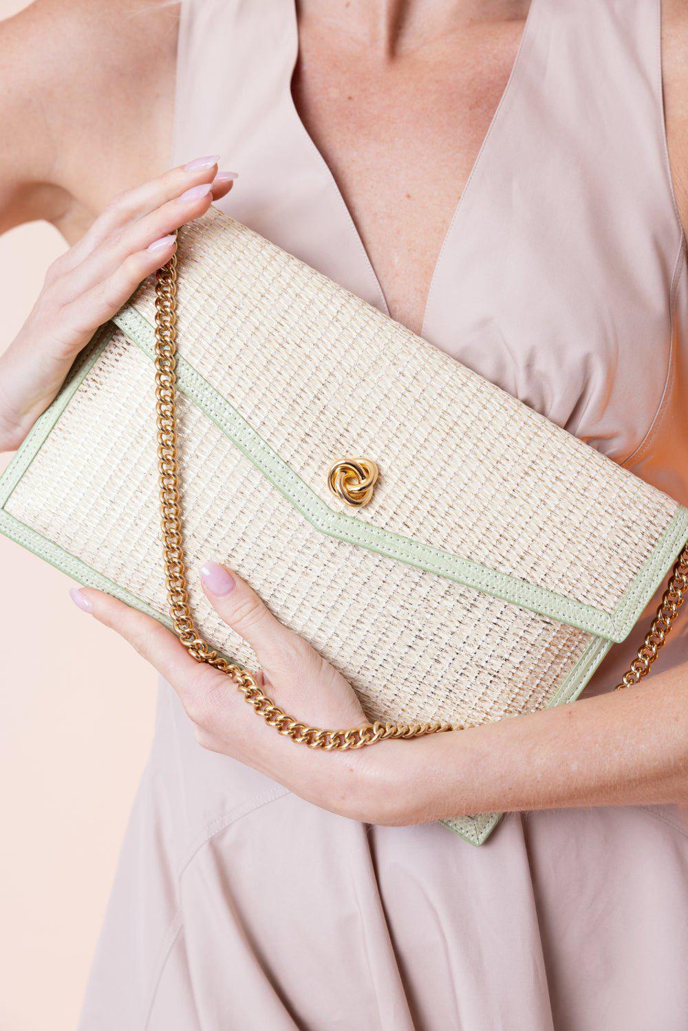 MICHELLE WILHITE-Brick Clutch - Ivory Pistachio-IVOR/PST