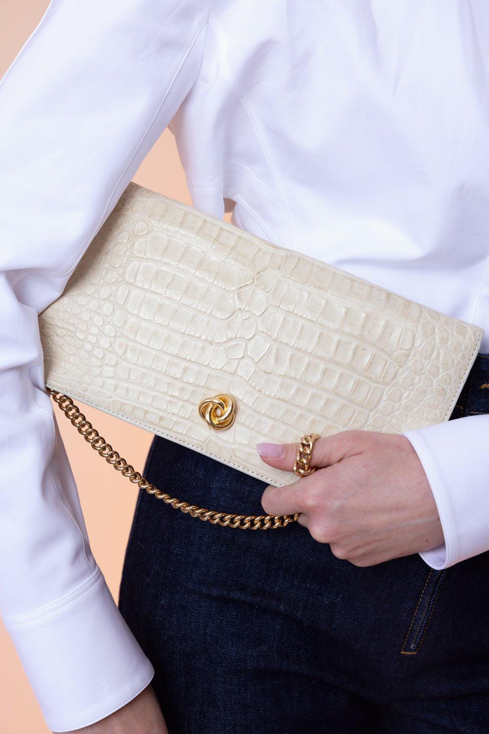 MICHELLE WILHITE-Eloise Clutch - Bone-O/S