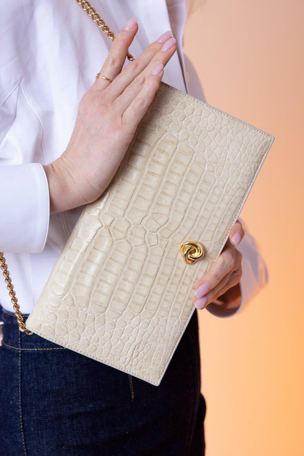 MICHELLE WILHITE-Eloise Clutch - Bone-O/S