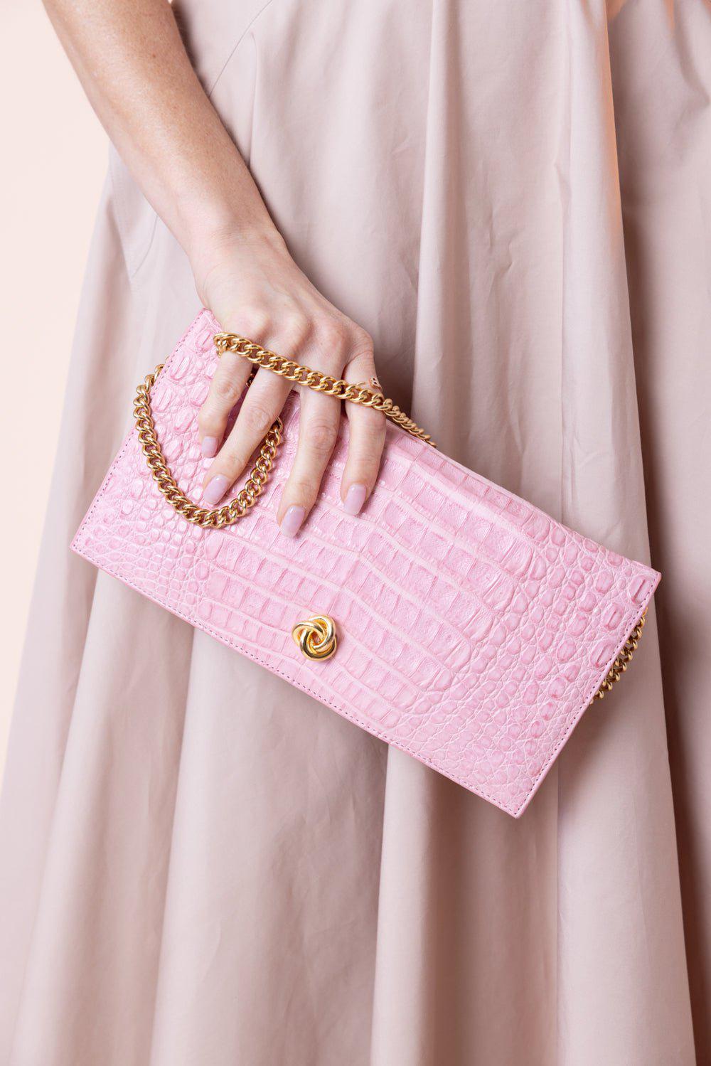 MICHELLE WILHITE-Eloise Clutch - Pink-PINK