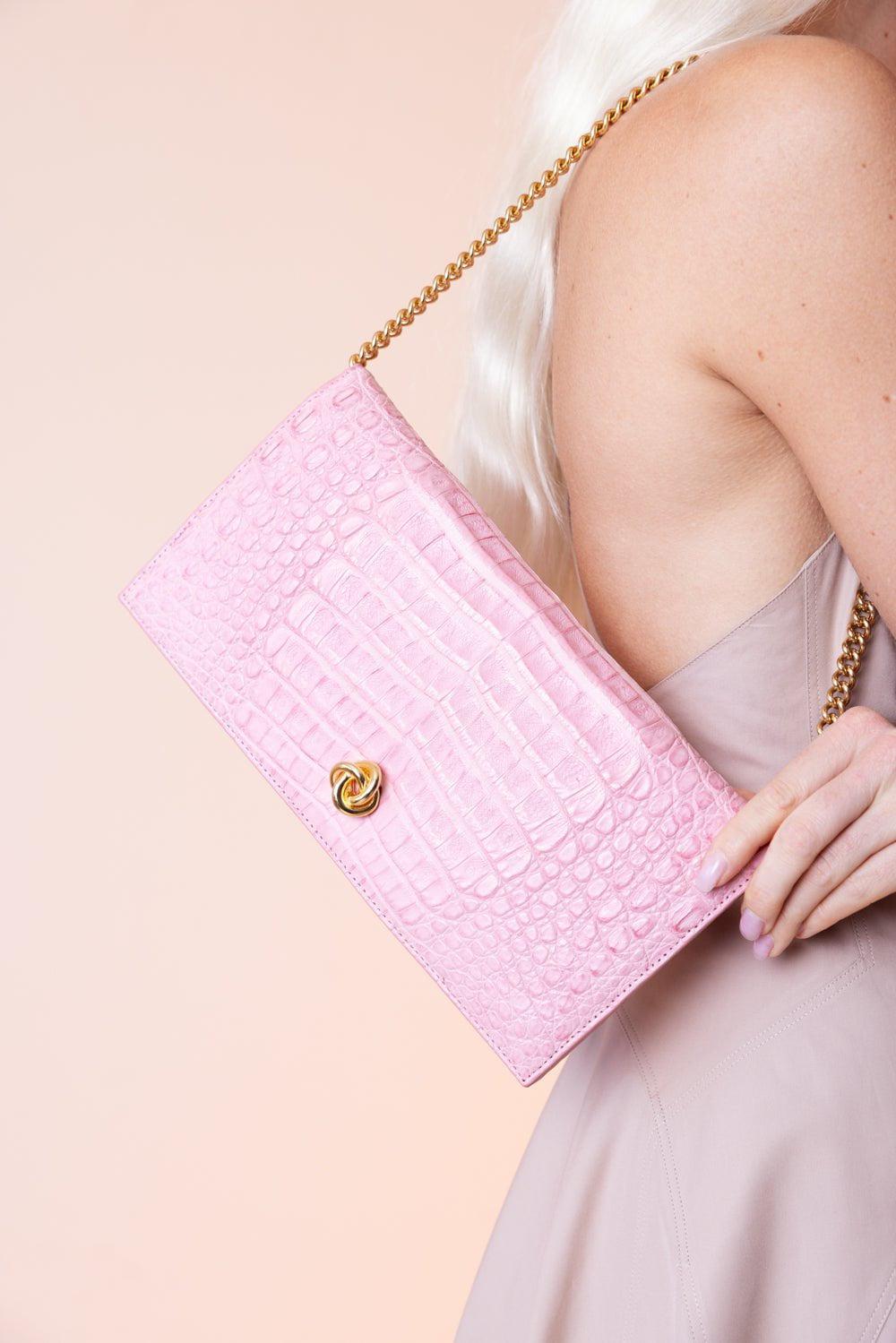 MICHELLE WILHITE-Eloise Clutch - Pink-PINK