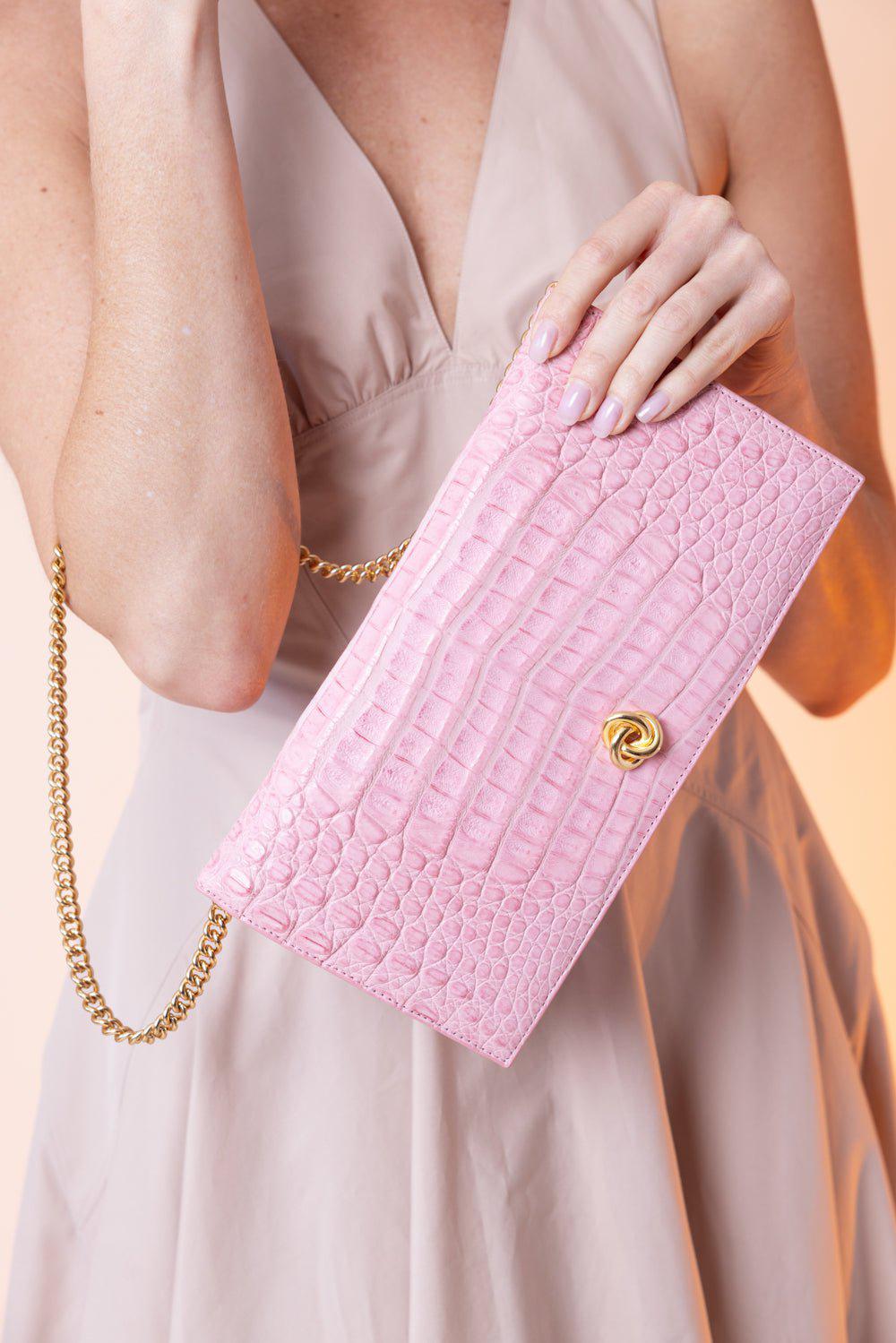 MICHELLE WILHITE-Eloise Clutch - Pink-PINK