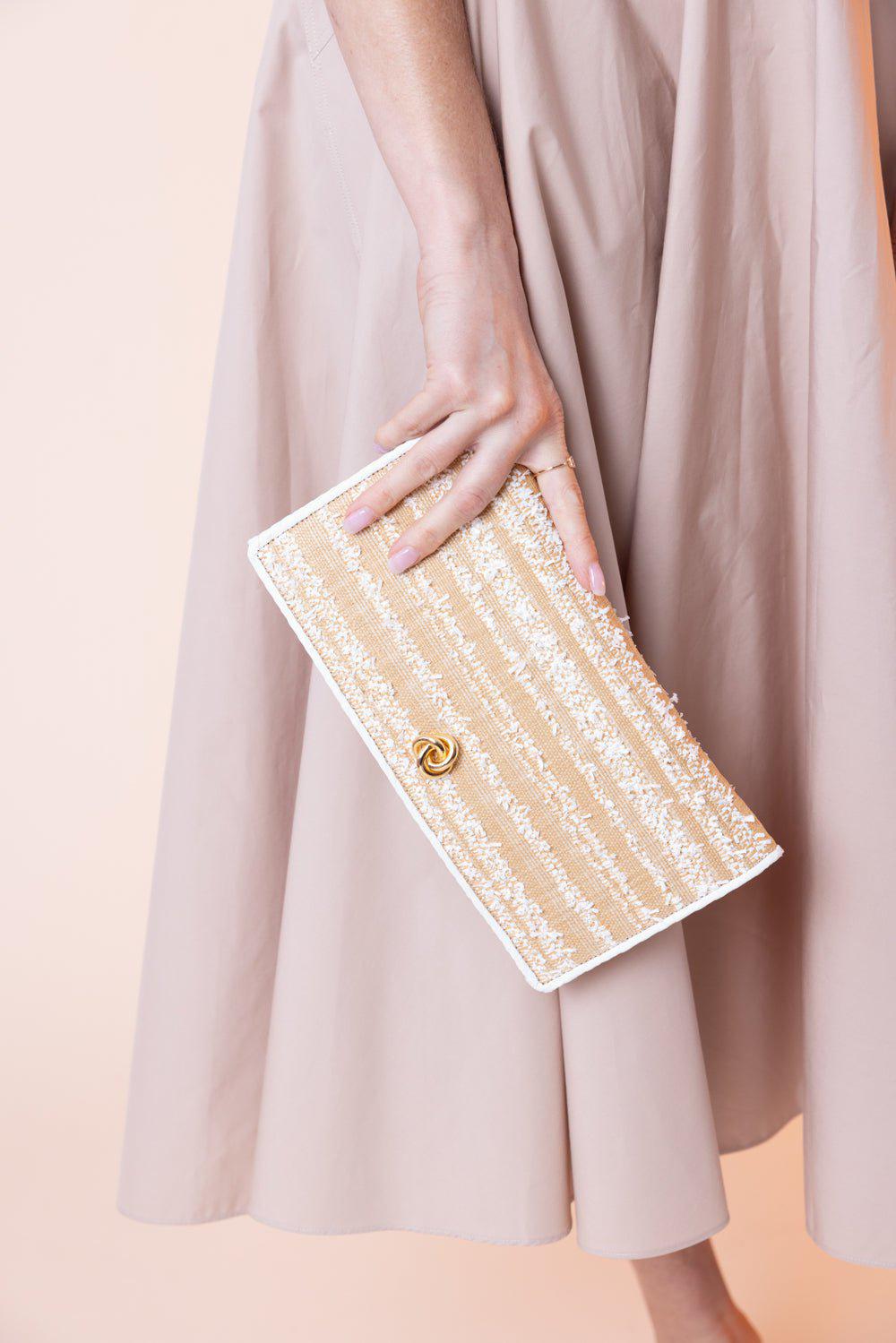 MICHELLE WILHITE-Eloise Clutch - White-WHITE