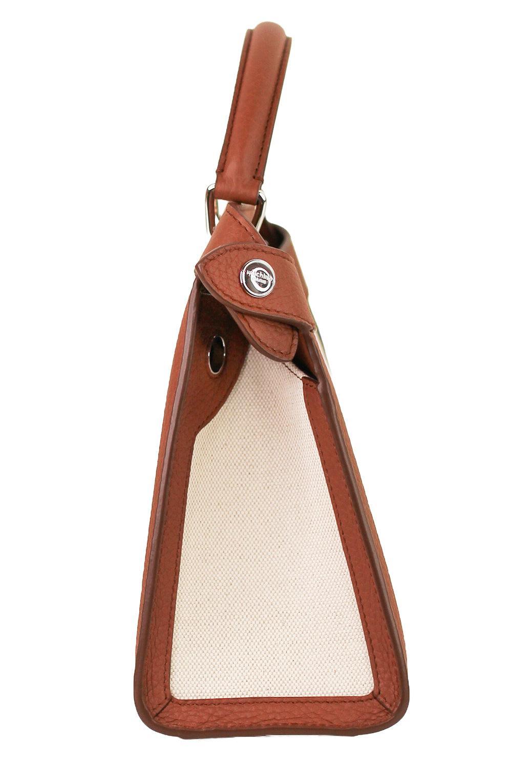 Lutece Canvas Mini Bag - Brown-BROWN-HANDBAGTOP HANDLE-MICHINO