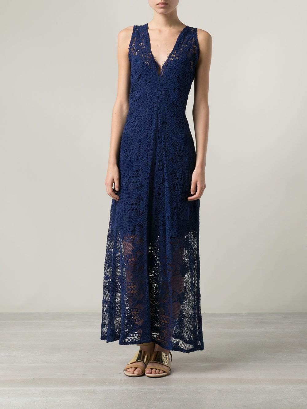 MIGUELINA-Eve Cotton Crochet Dress And Slip-