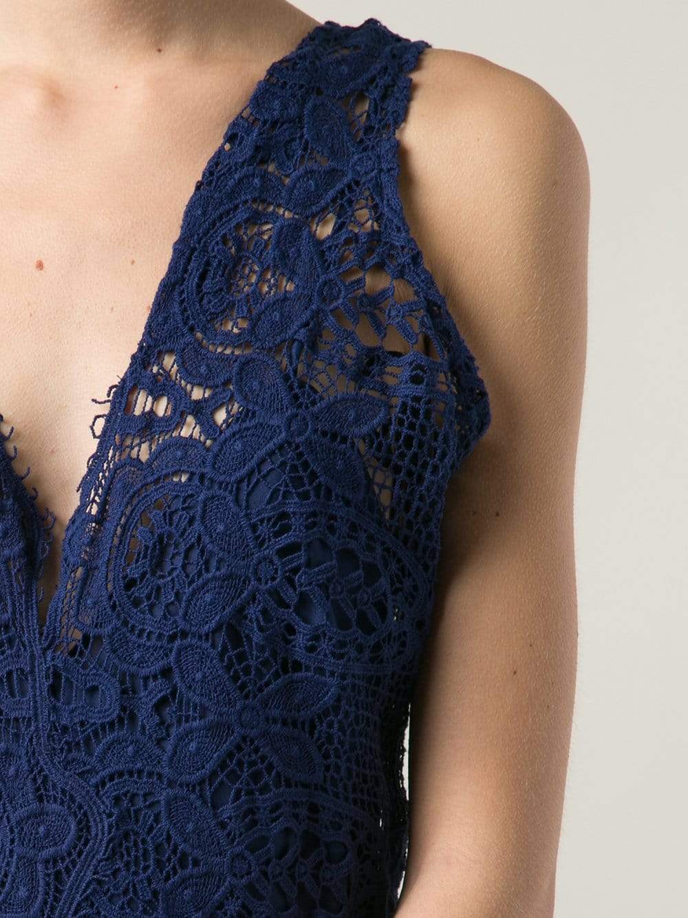 MIGUELINA-Eve Cotton Crochet Dress And Slip-