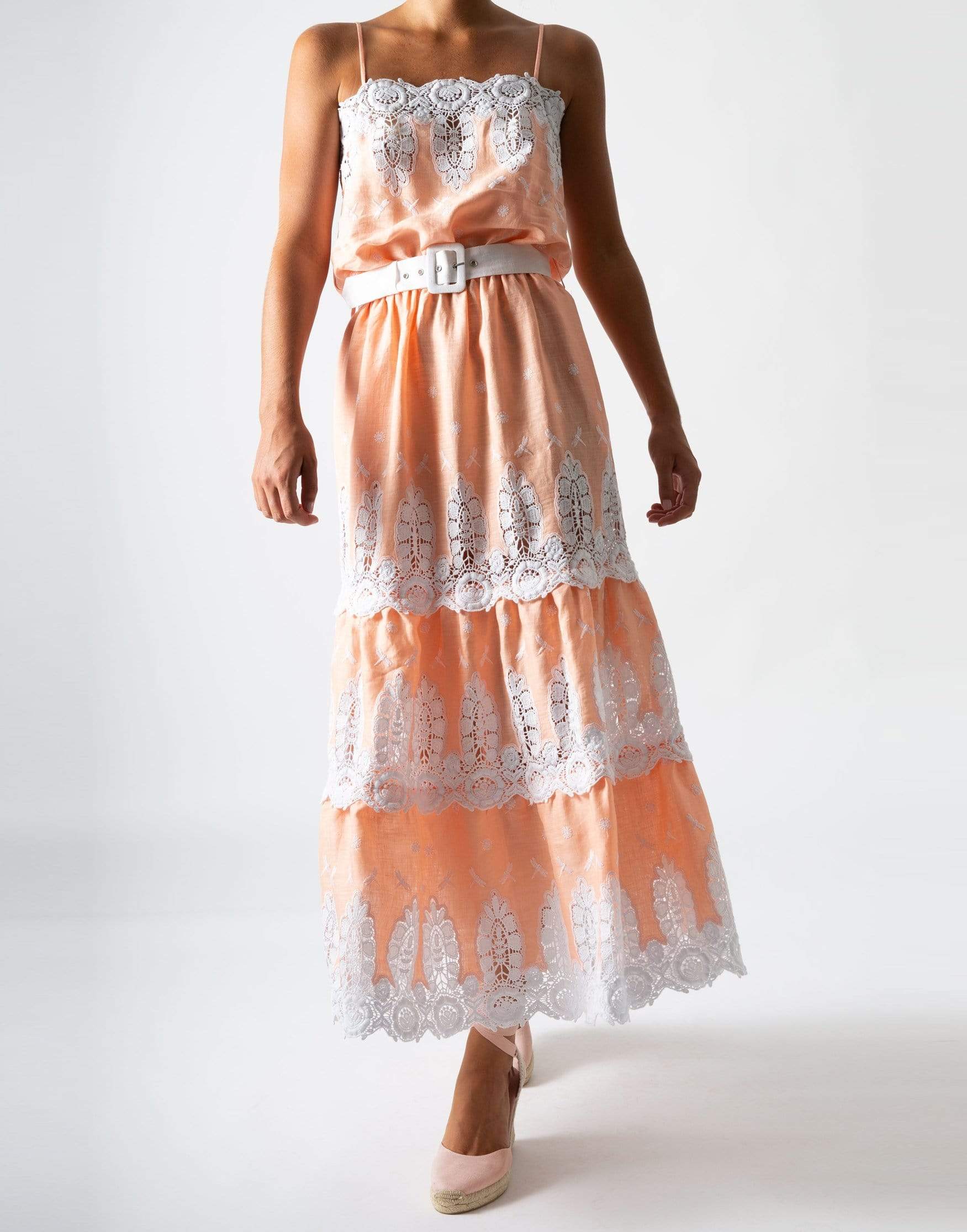 MIGUELINA-Sleeveless Fatema Max Belted Dress-