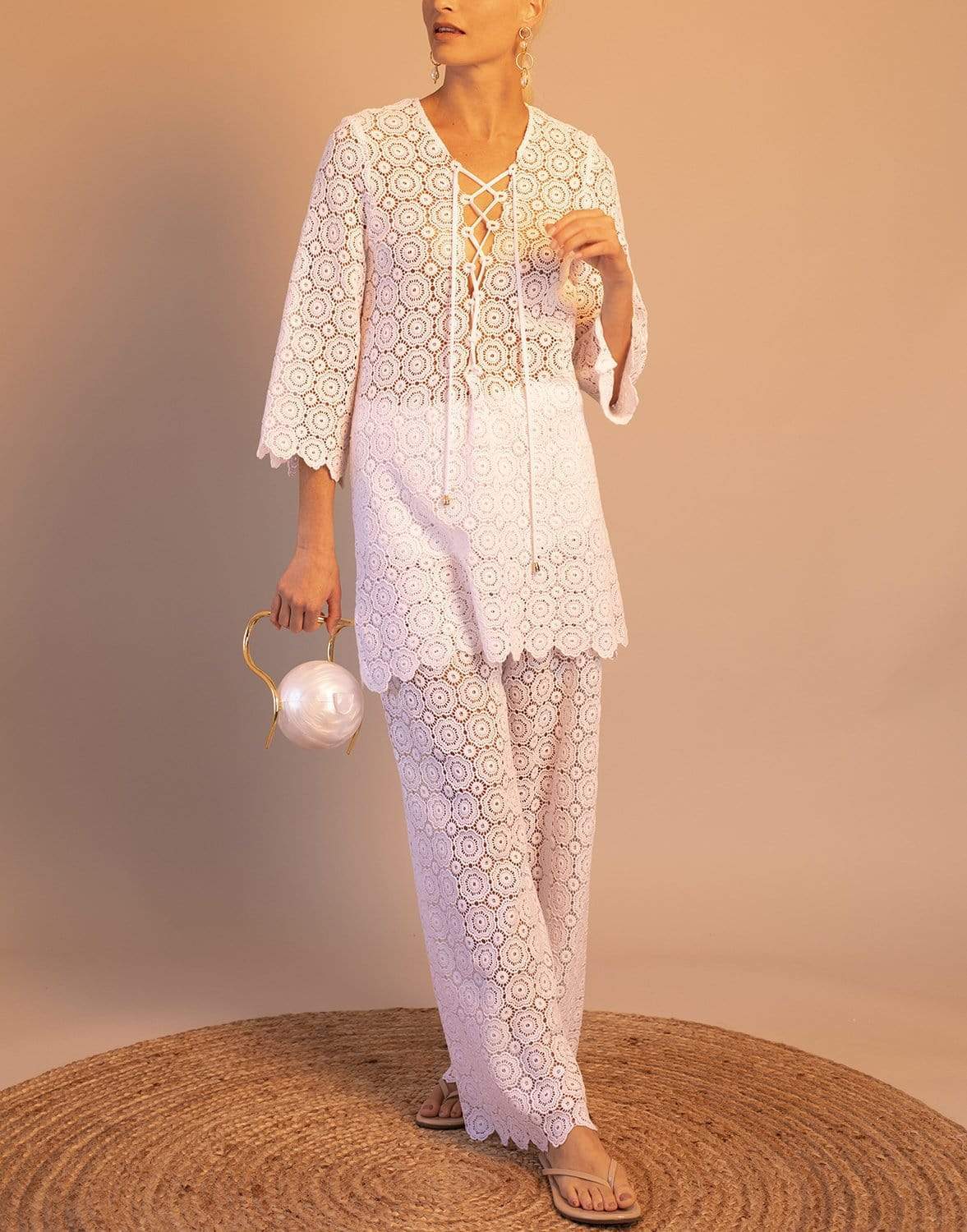 MIGUELINA-Inez Pull On Lace Pant-
