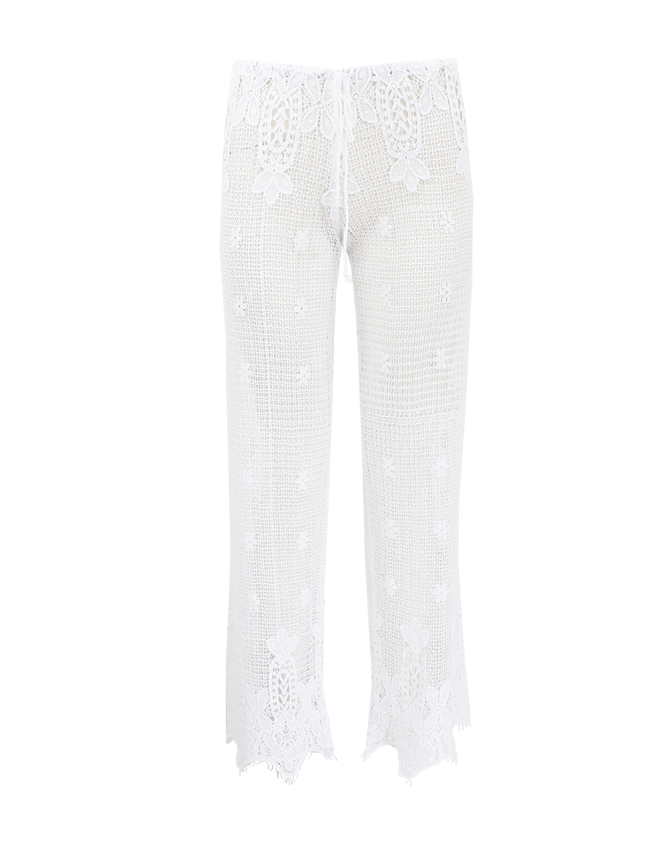 MIGUELINA-Cotton Crochet Pants-
