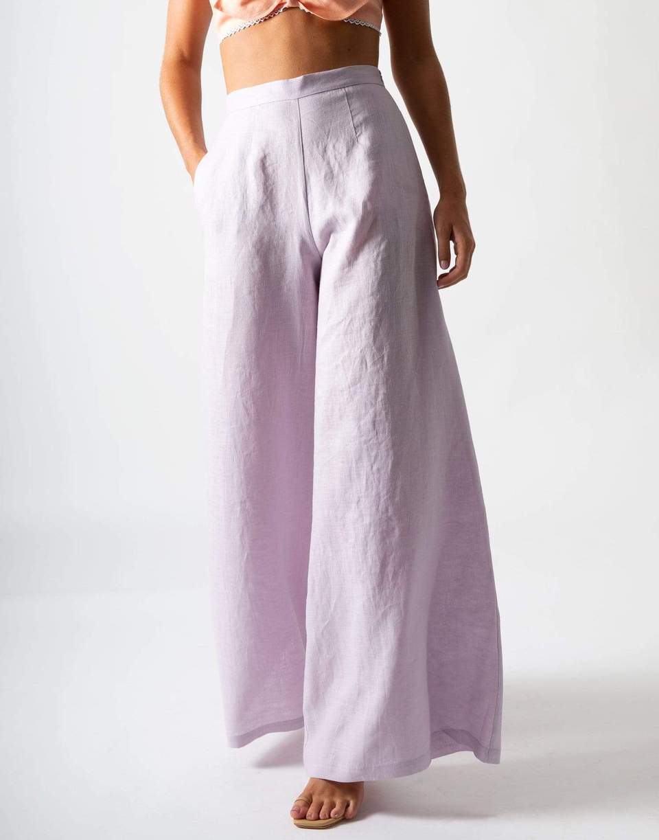 MIGUELINA-Pamela Side Zip Wide Leg Pant-