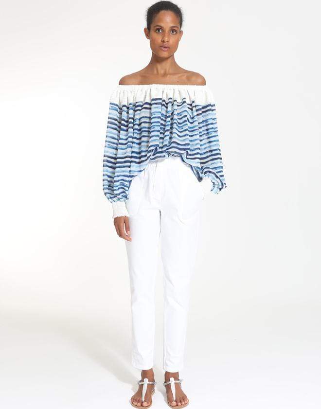 MIMI LIBERTE-Blue Stripe Sailor Blouse-