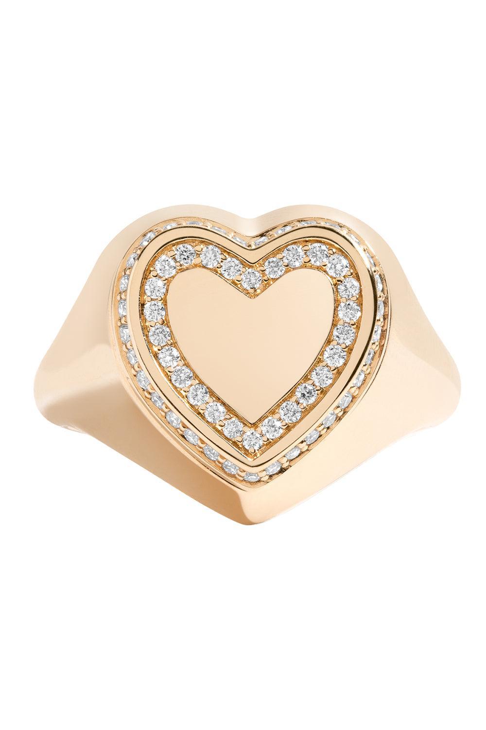  Diamond Heart Locket Signet Ring-YELLOW GOLD-6.25-JEWELRYFINE JEWELRING-MINED AND FOUND 