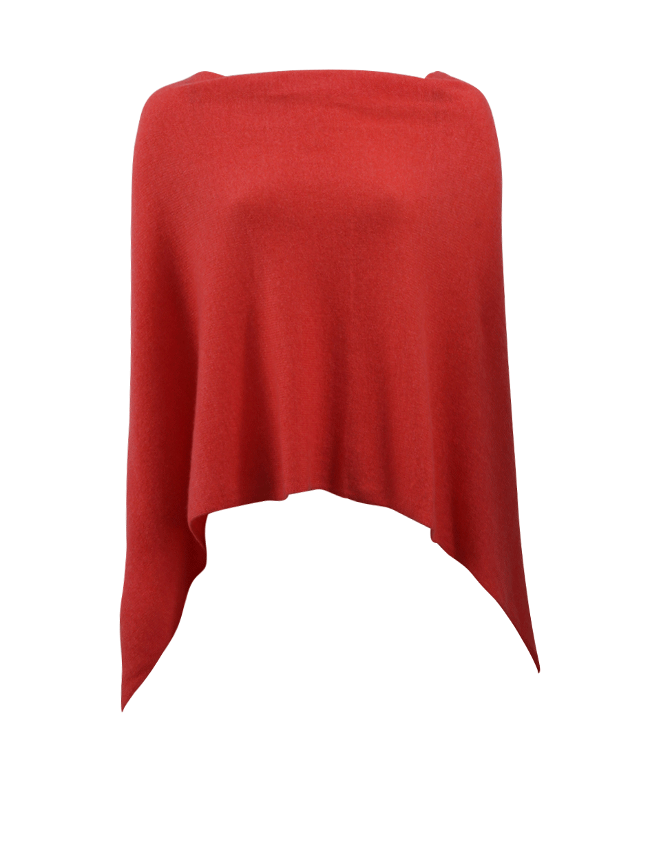 MINNIE ROSE-Ruana Poncho - Coral-CORAL