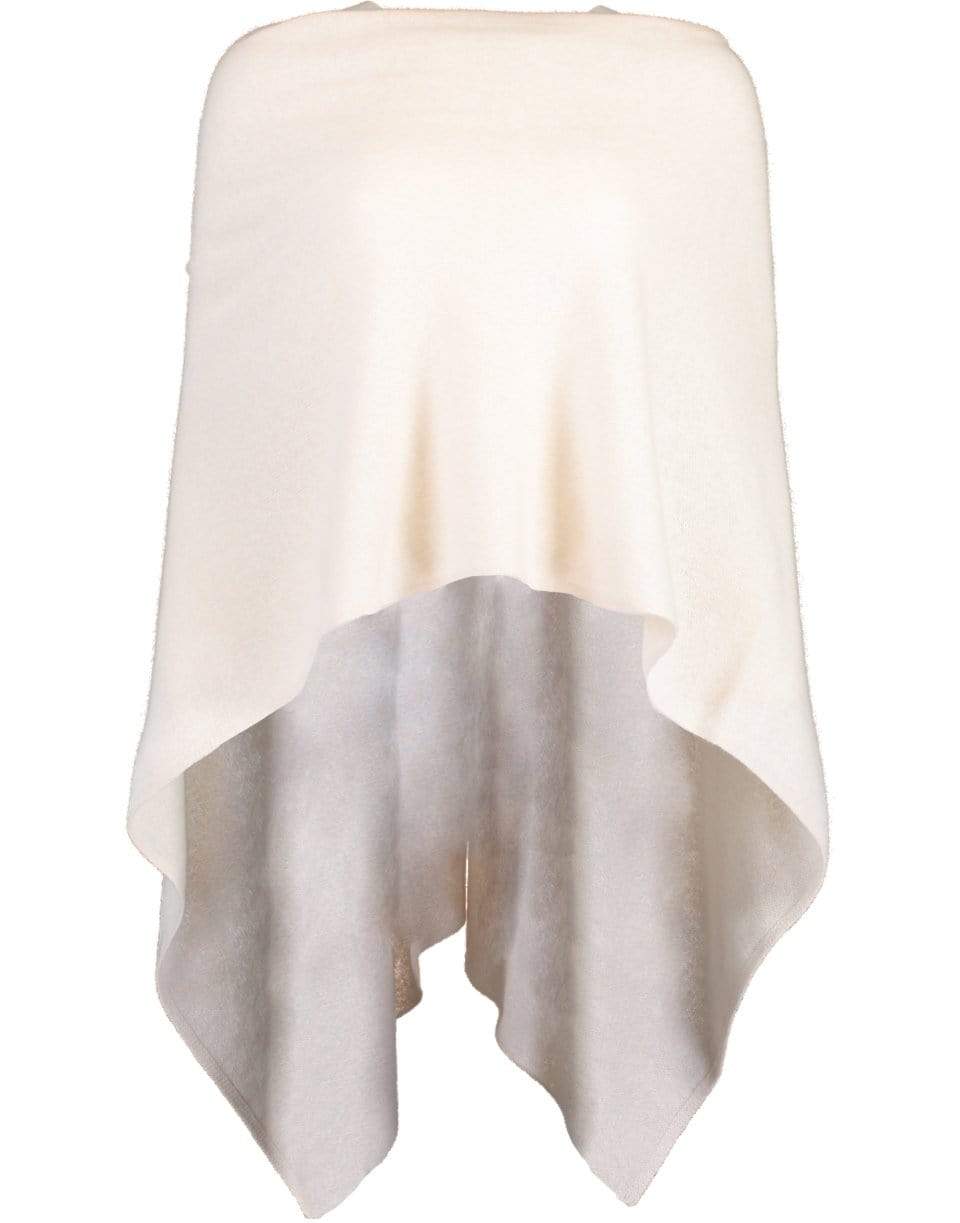 MINNIE ROSE-Pearl Ruana Cashmere Poncho-PEARL