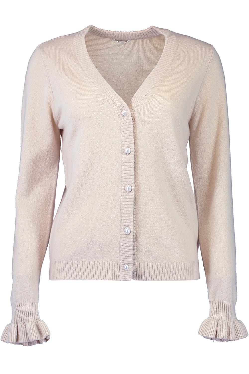 Ruffle Cuff Cardigan-BRNSUGAR-XS-CLOTHINGTOPCARDIGAN-MINNIE ROSE
