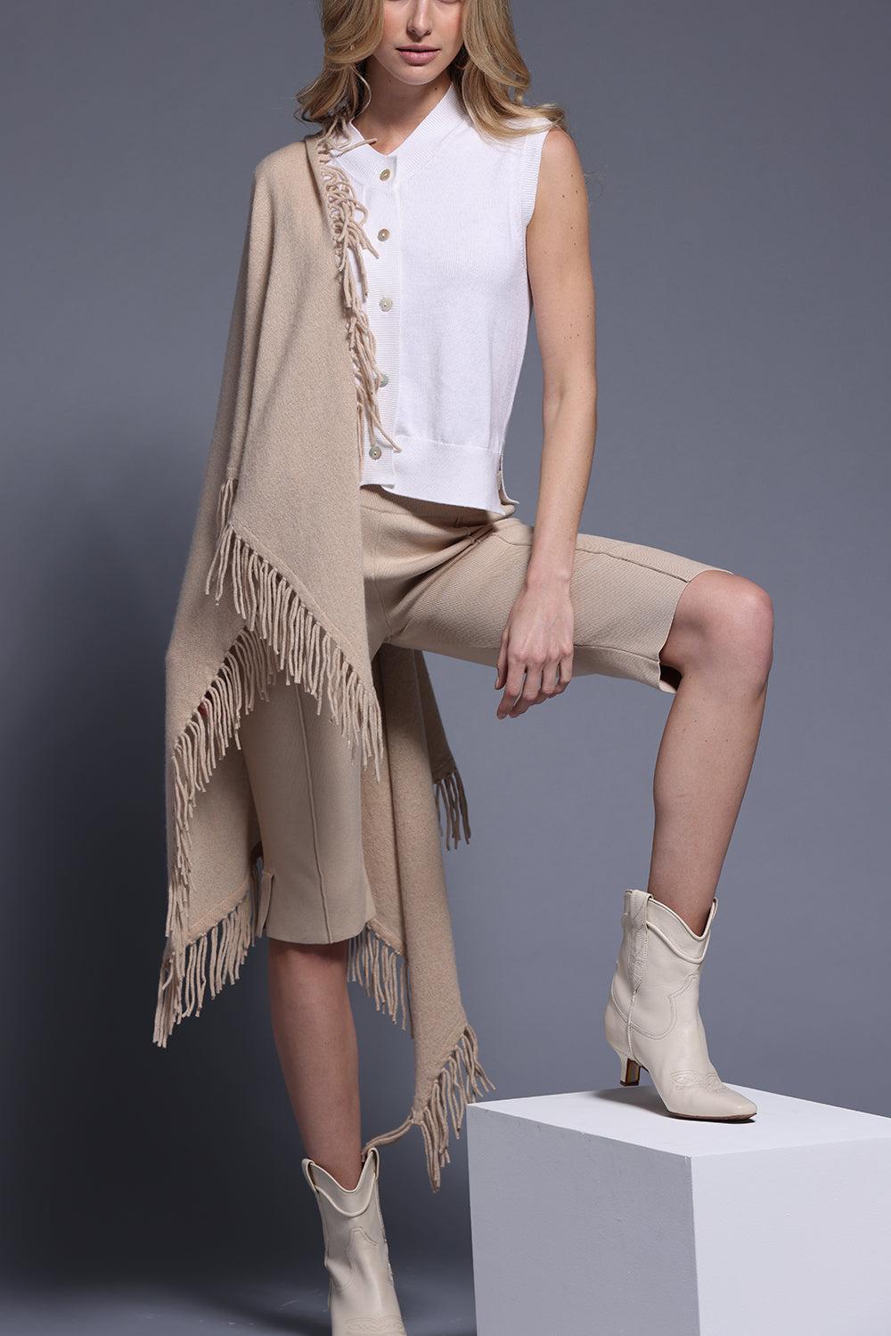 Fringe Shawl - Brown Sugar-BRNSUGAR-O/S-CLOTHINGTOPPONCHO-MINNIE ROSE