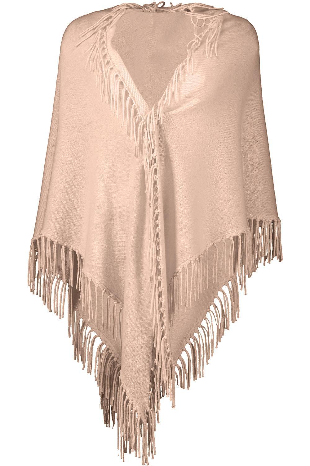 Fringe Shawl - Brown Sugar-BRNSUGAR-O/S-CLOTHINGTOPPONCHO-MINNIE ROSE