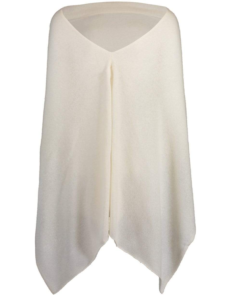 MINNIE ROSE-Ruana Poncho - White-WHITE