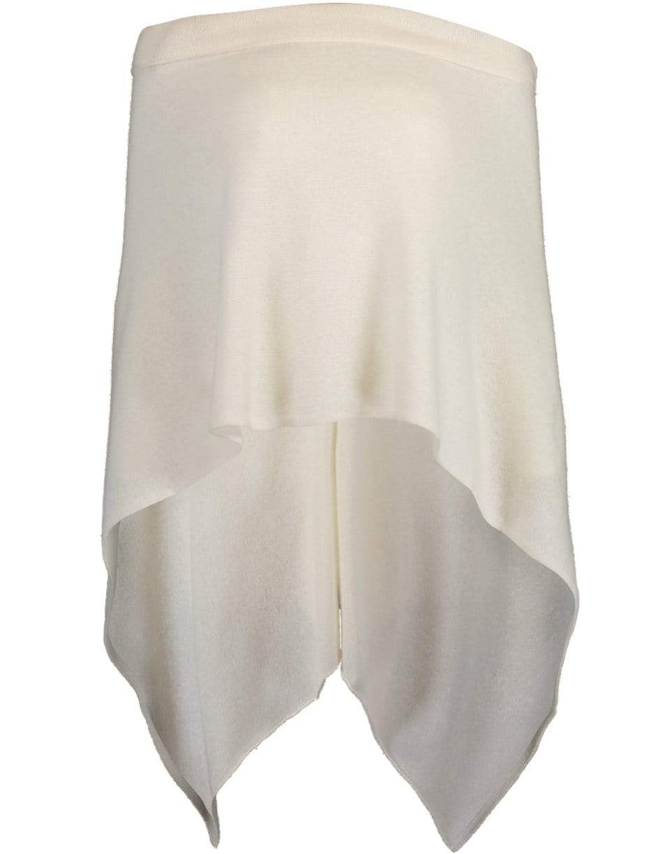 MINNIE ROSE-Ruana Poncho - White-WHITE