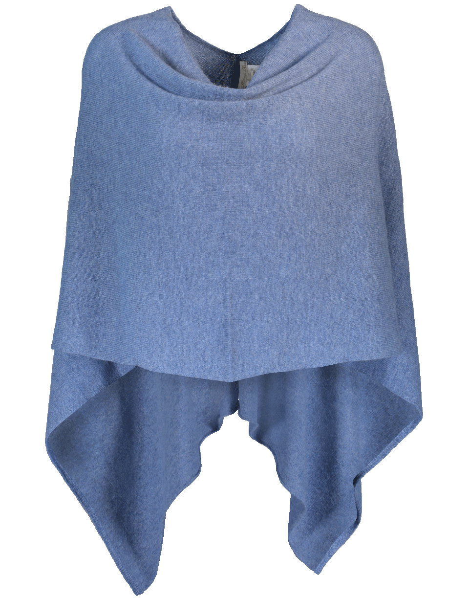 MINNIE ROSE-Ruana Poncho - Blue Denim-BLUEDNM
