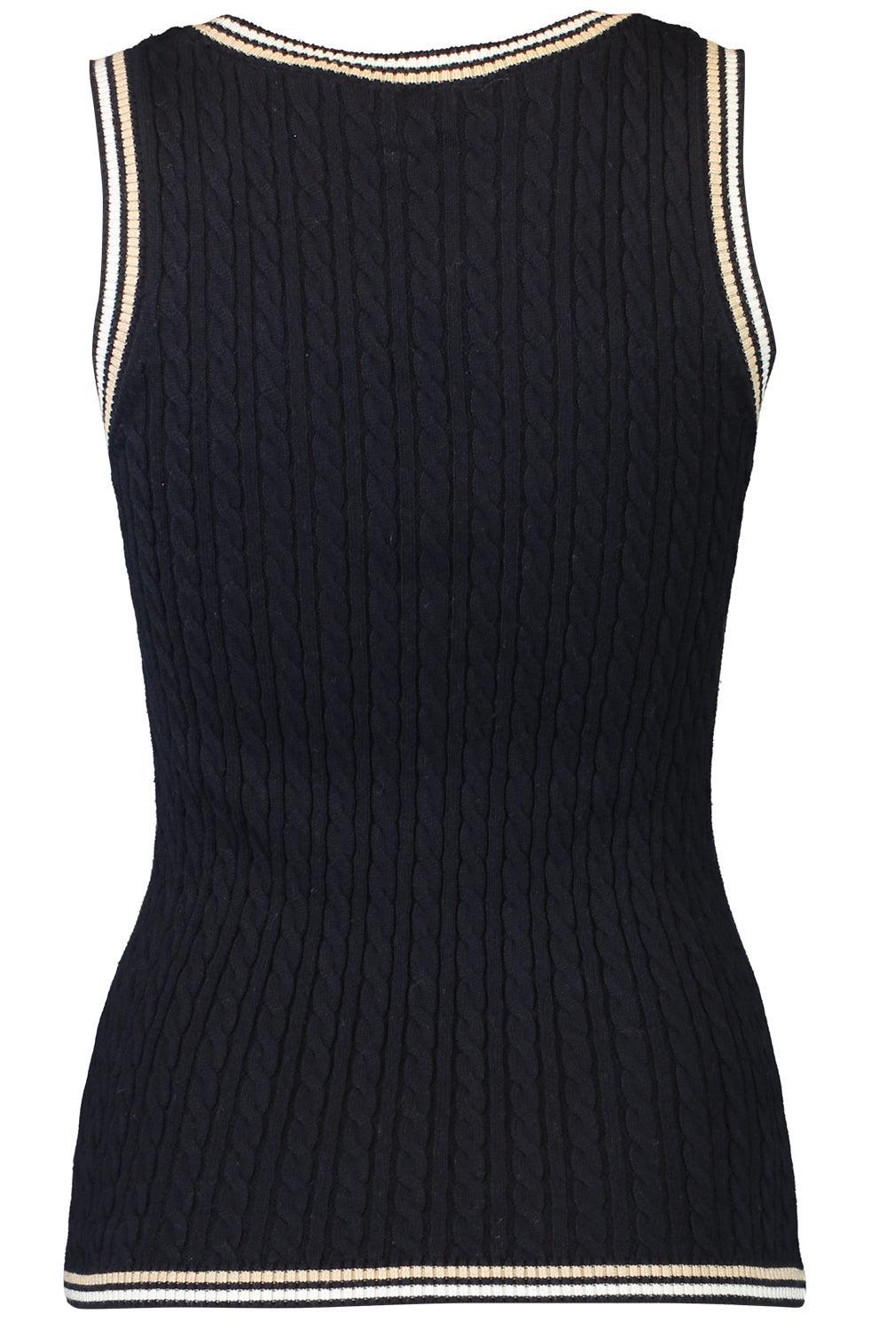 Scoop Neck Tank - Navy Combo-NVCOMBO-XS-CLOTHINGTOPTANK-MINNIE ROSE