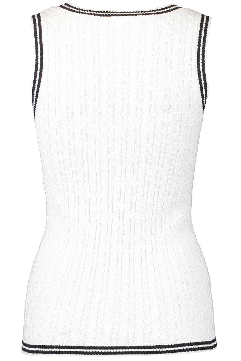 Scoop Neck Tank - White Combo-WHCOMBO-XS-CLOTHINGTOPTANK-MINNIE ROSE