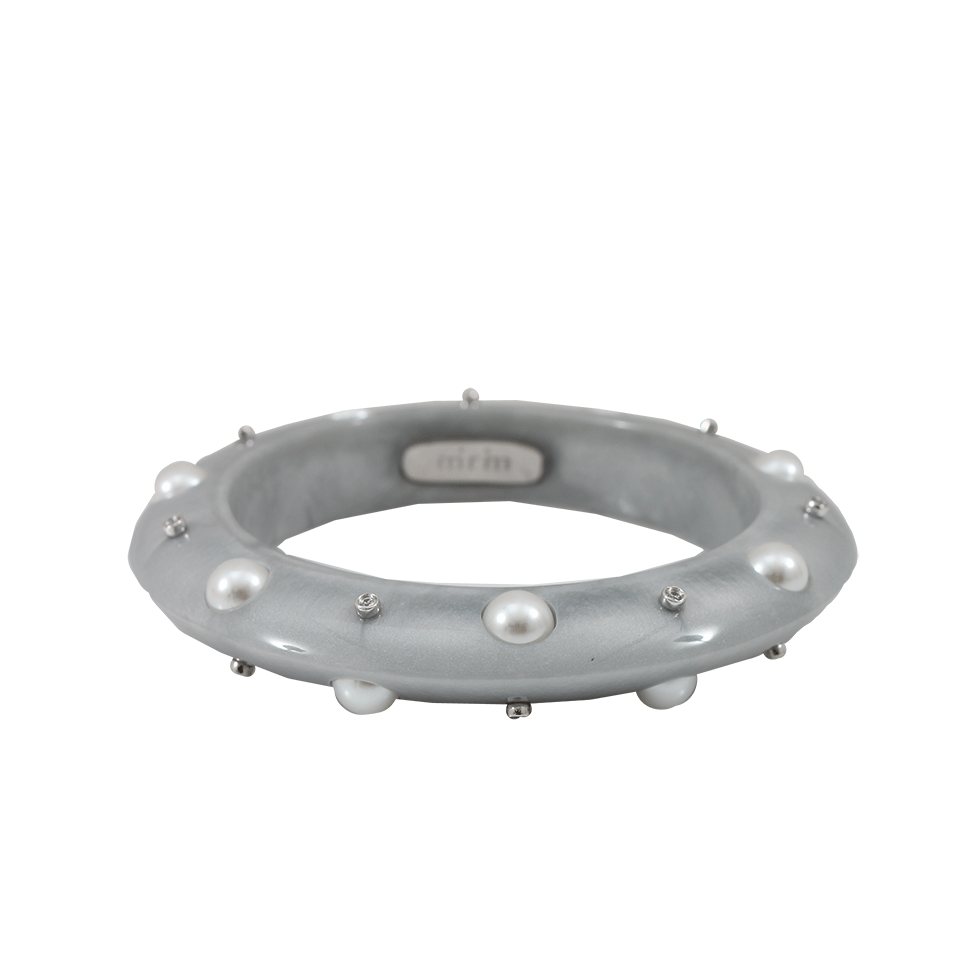 MIRIAM SALAT-Pearl Resin Bangle-SILVER